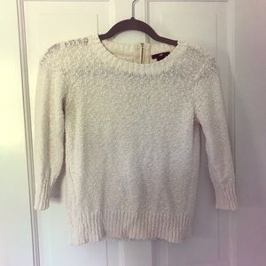 🤩CROPPED SLEEVE WHITE SWEATER🤩